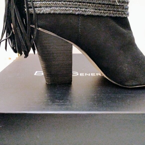 BCBGENERATION BG-CINDER BLACK BRAIDED ANKLE BOOTS - Women's Size 10M - Picture 2 of 8